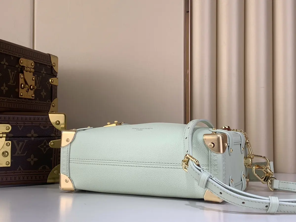 LV Style Beige Leather Top Handle Bag Lookbook Reference image 4