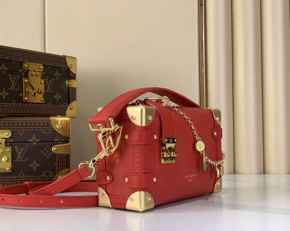 LV Style Beige Leather Top Handle Bag Lookbook Reference image 2