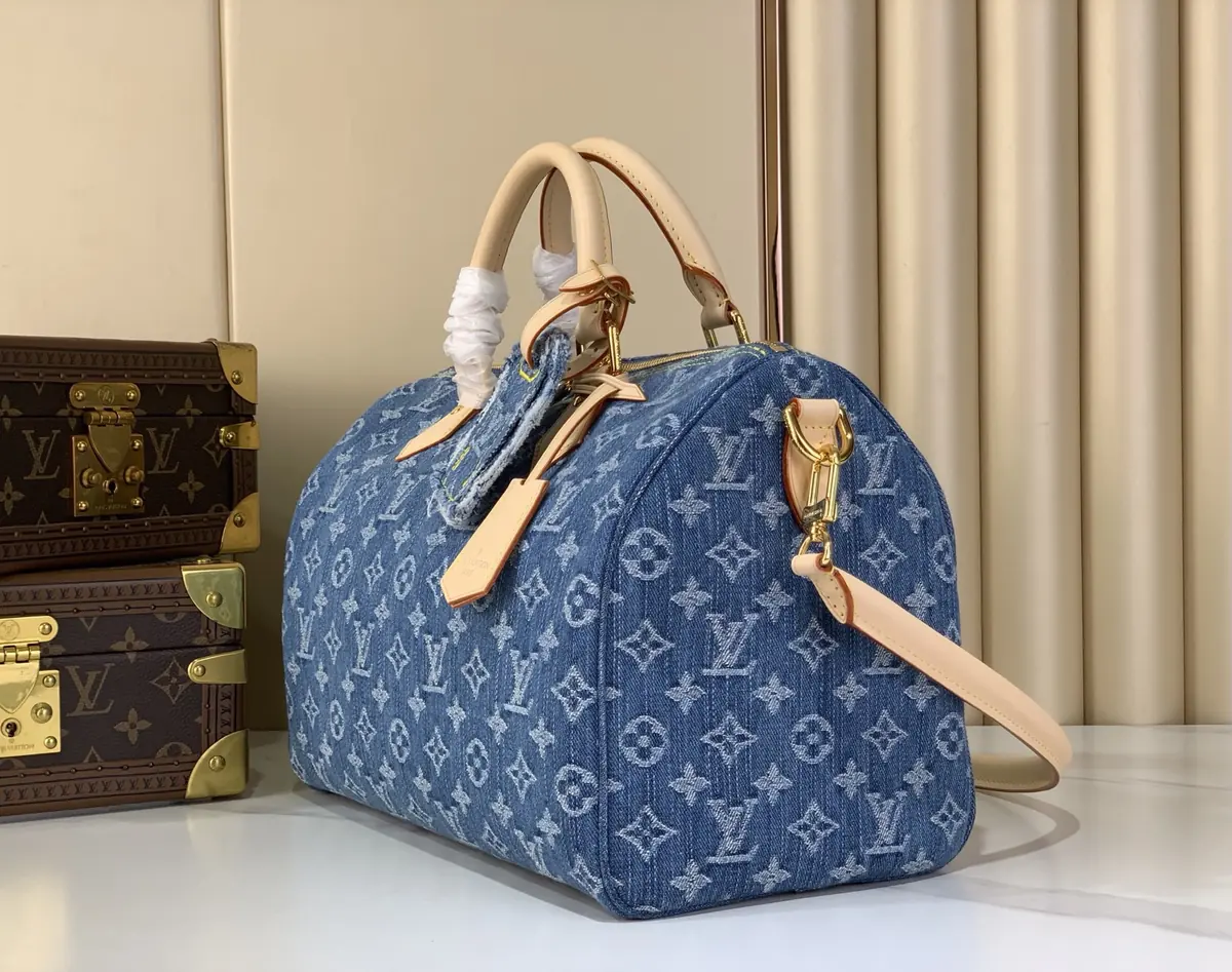 LV Style Beige Leather Top Handle Bag Lookbook Reference image 2