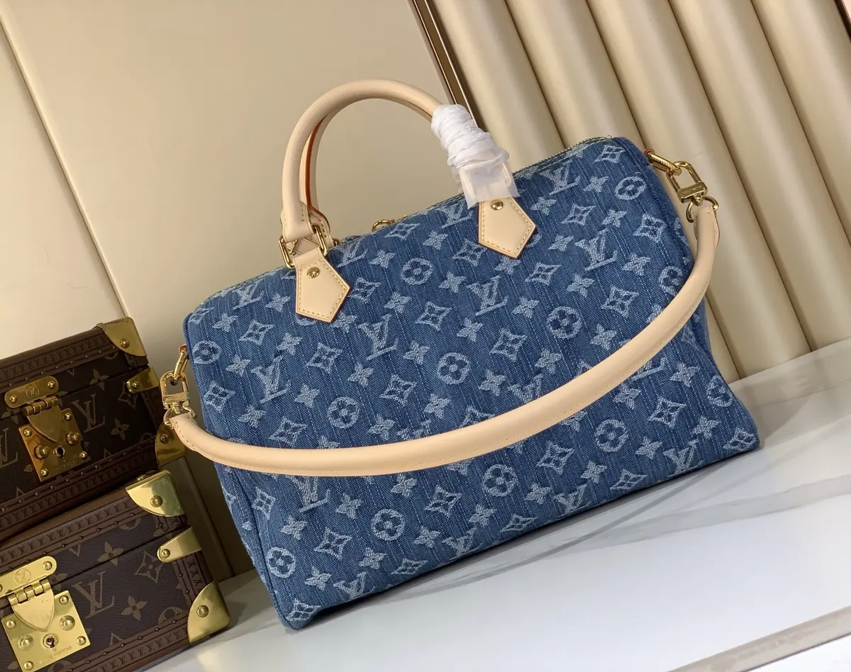 LV Style Beige Leather Top Handle Bag Lookbook Reference image 3