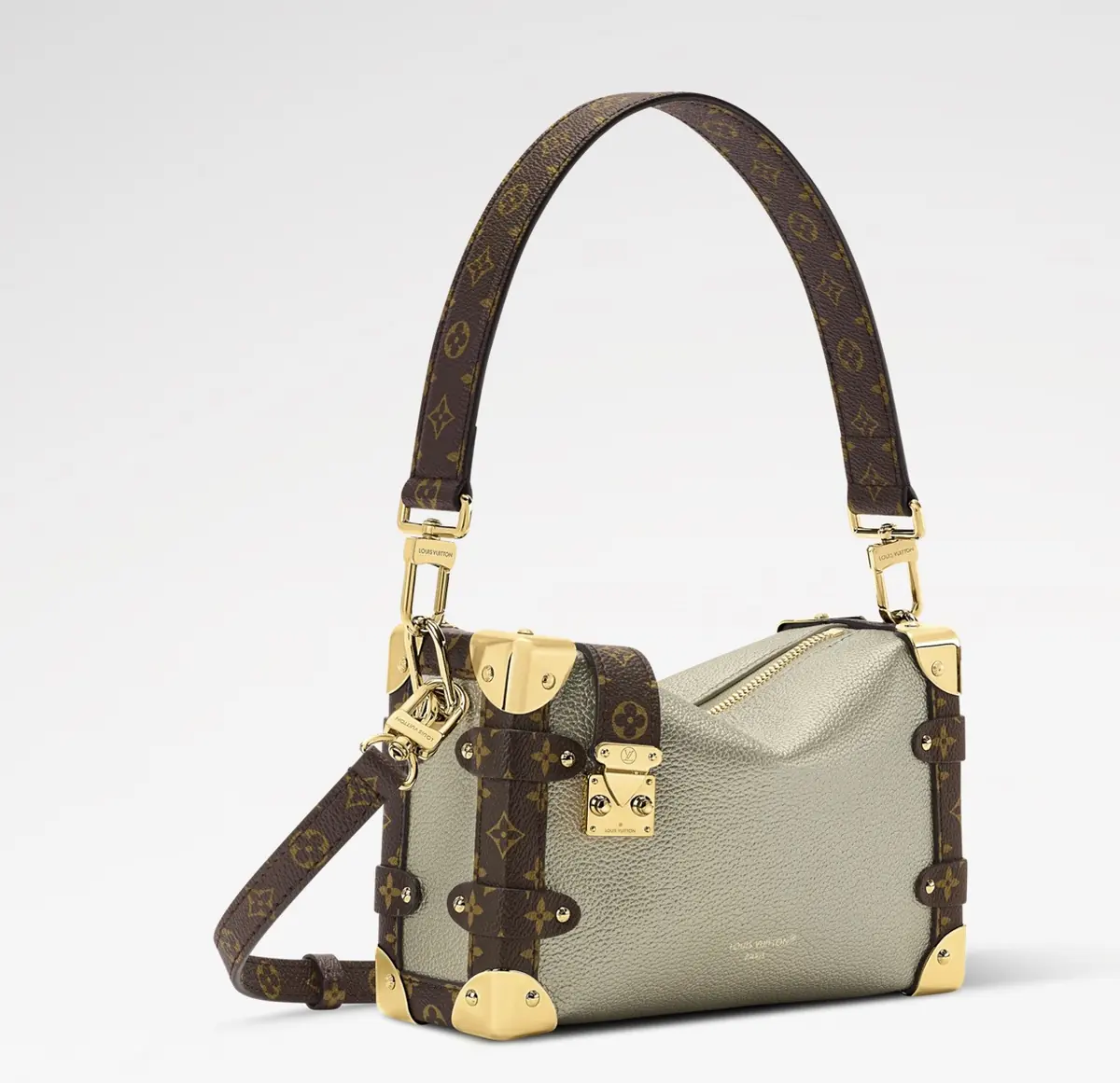 LV Style Beige Leather Top Handle Bag style reference detail image 3 from source 787670