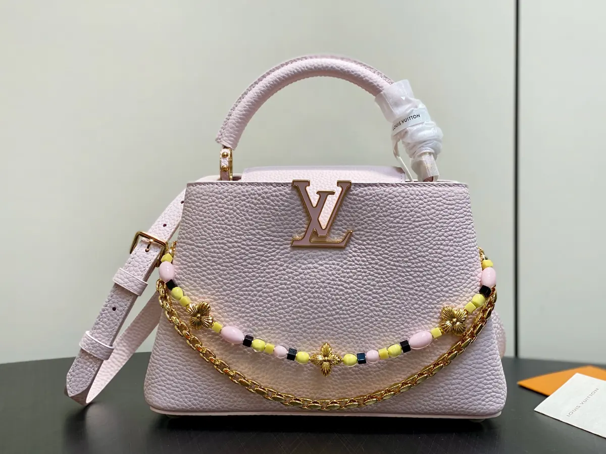 LV Style Beige Leather Top Handle Bag style reference detail image 1 from source 787686