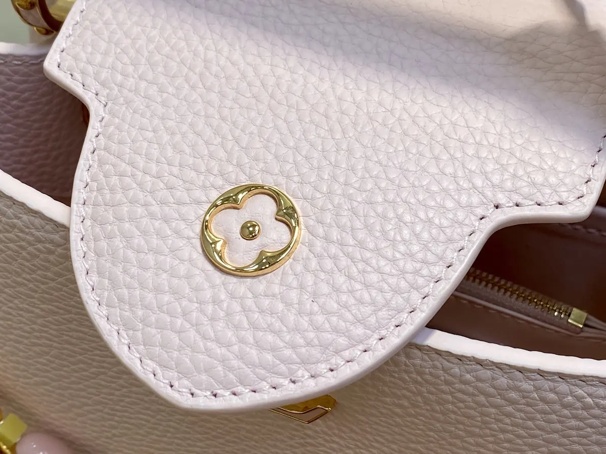 LV Style Beige Leather Top Handle Bag style reference detail image 7 from source 787686