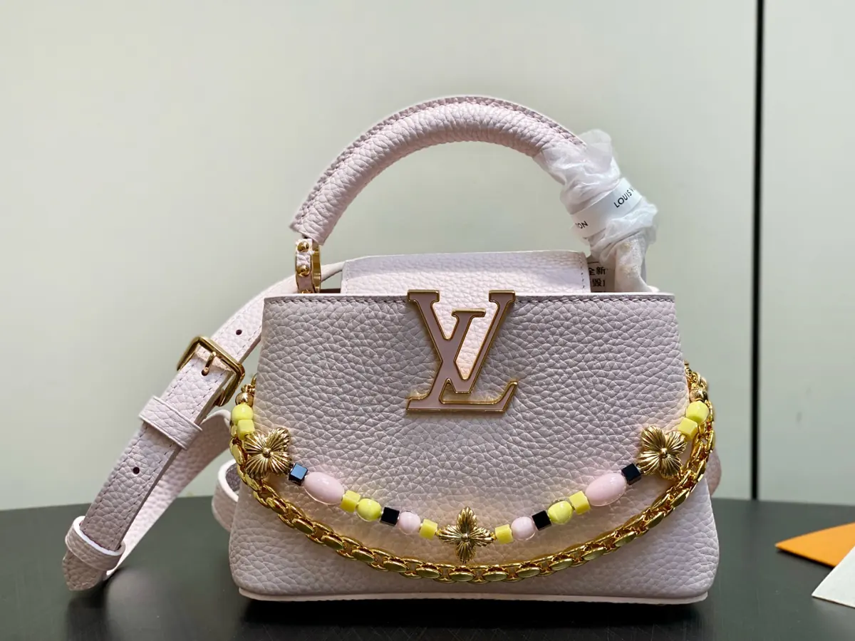 LV Style Beige Leather Top Handle Bag style reference detail image 1 from source 787687