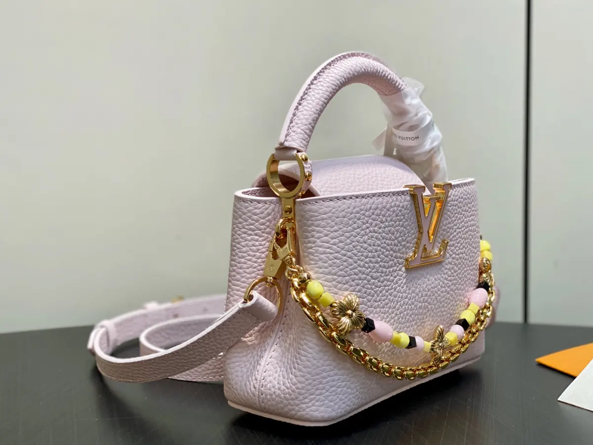 LV Style Beige Leather Top Handle Bag style reference detail image 2 from source 787687