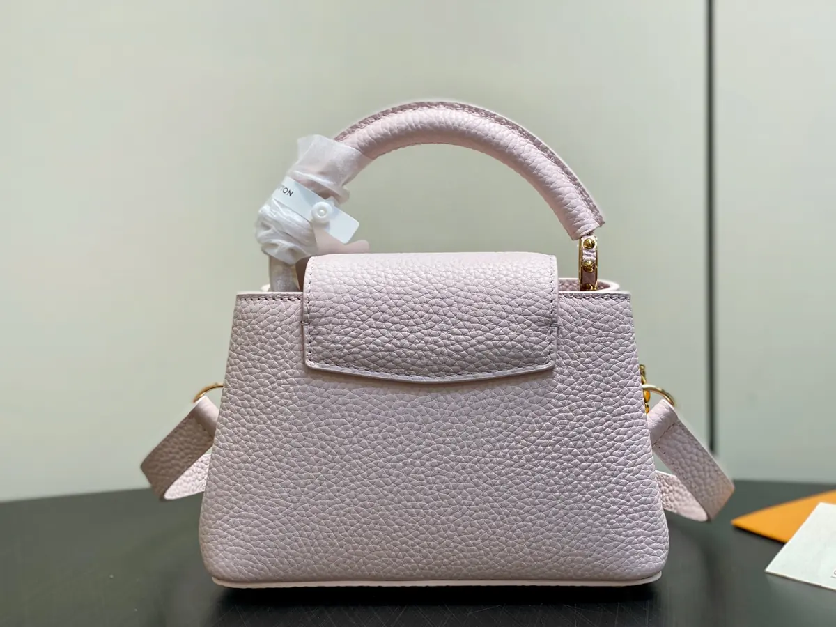 LV Style Beige Leather Top Handle Bag style reference detail image 3 from source 787687