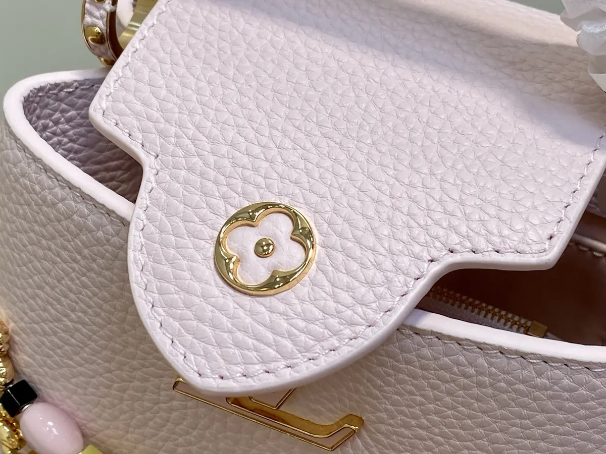 LV Style Beige Leather Top Handle Bag style reference detail image 9 from source 787687