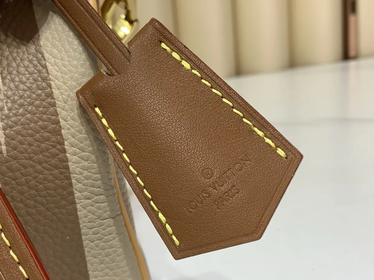 LV Style Beige Leather Top Handle Bag style reference detail image 6 from source 787693