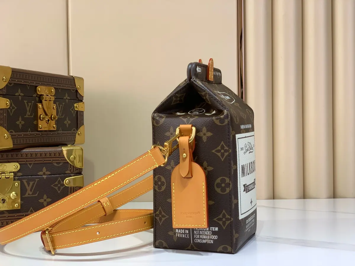 LV Style Beige Leather Top Handle Bag style reference detail image 2 from source 787694