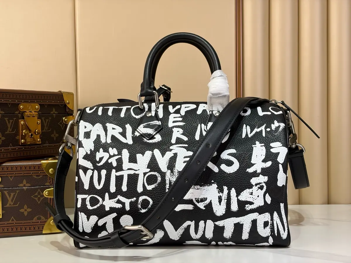 LV Style Beige Leather Top Handle Bag style reference detail image 3 from source 787696