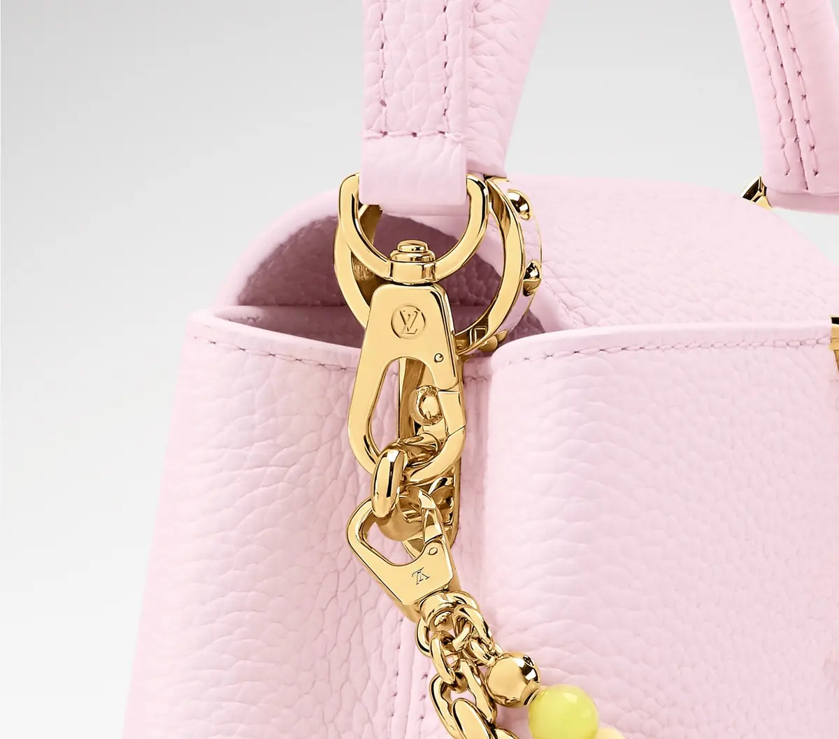 LV Style Beige Leather Top Handle Bag style reference detail image 2 from source 787703