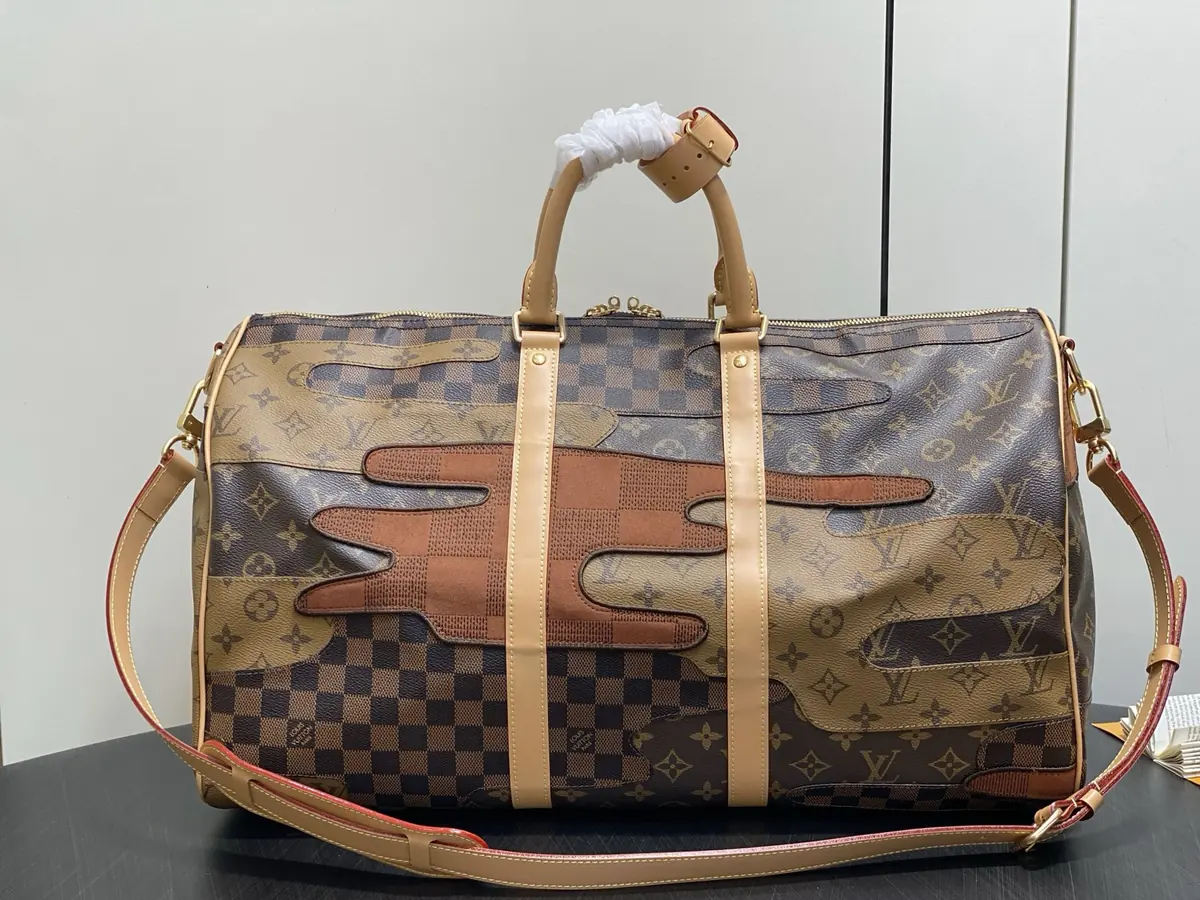 LV Style Beige Leather Travel Bag Bags Travel Bag detail image 3 from source 738339