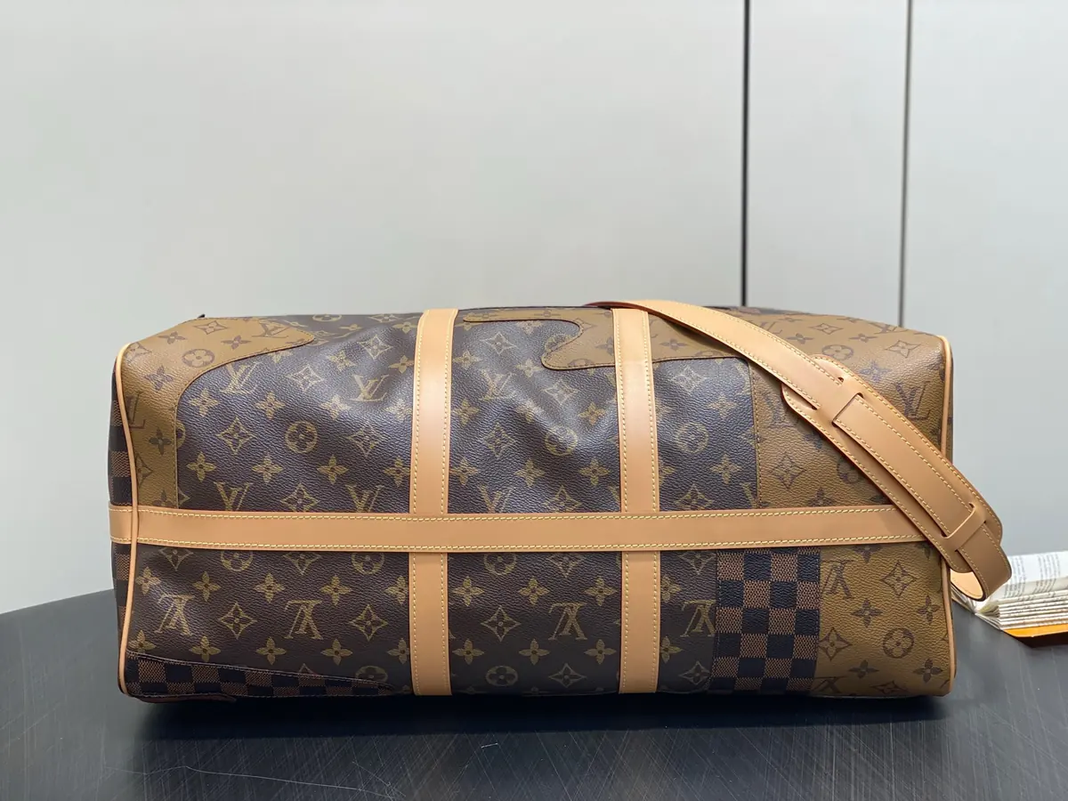 LV Style Beige Leather Travel Bag Bags Travel Bag detail image 4 from source 738339