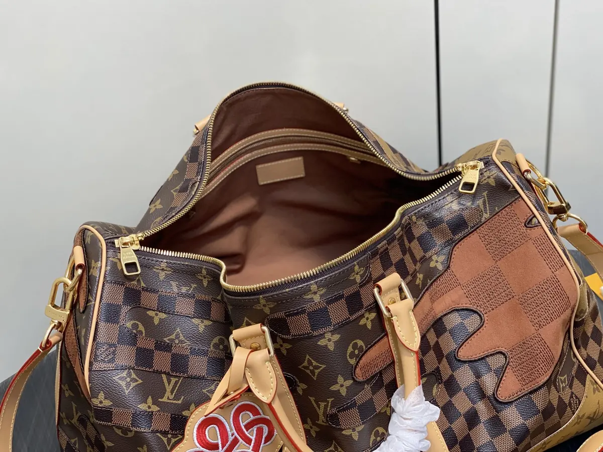 LV Style Beige Leather Travel Bag Bags Travel Bag detail image 9 from source 738339