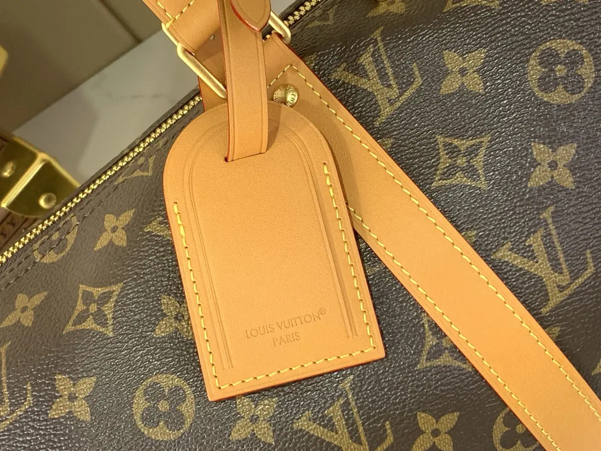 LV Style Beige Leather Travel Bag Lookbook Reference image 5