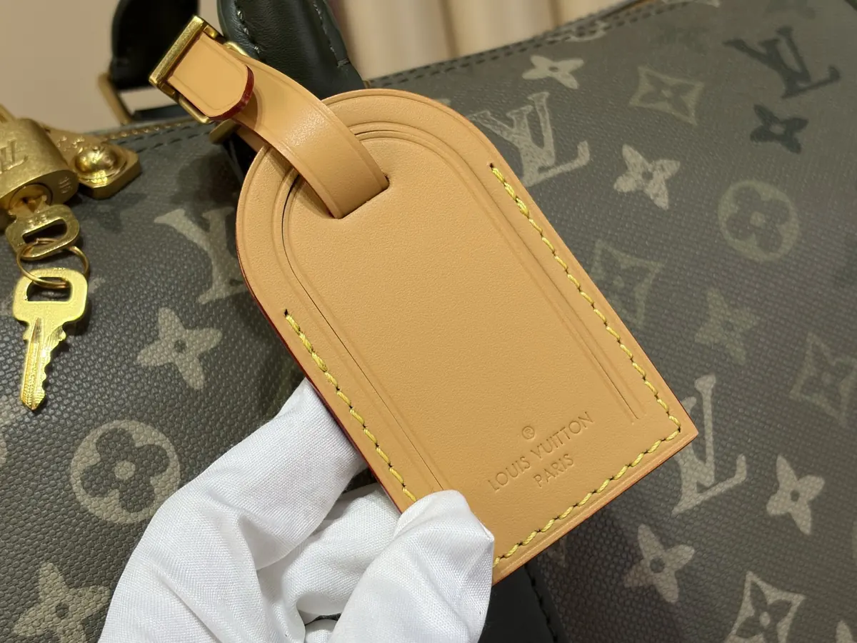 LV Style Beige Leather Travel Bag Lookbook Reference image 5