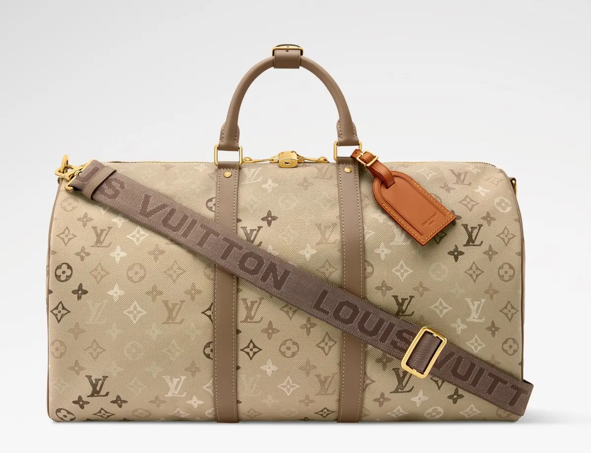 LV Style Beige Leather Travel Bag Lookbook Reference image 1