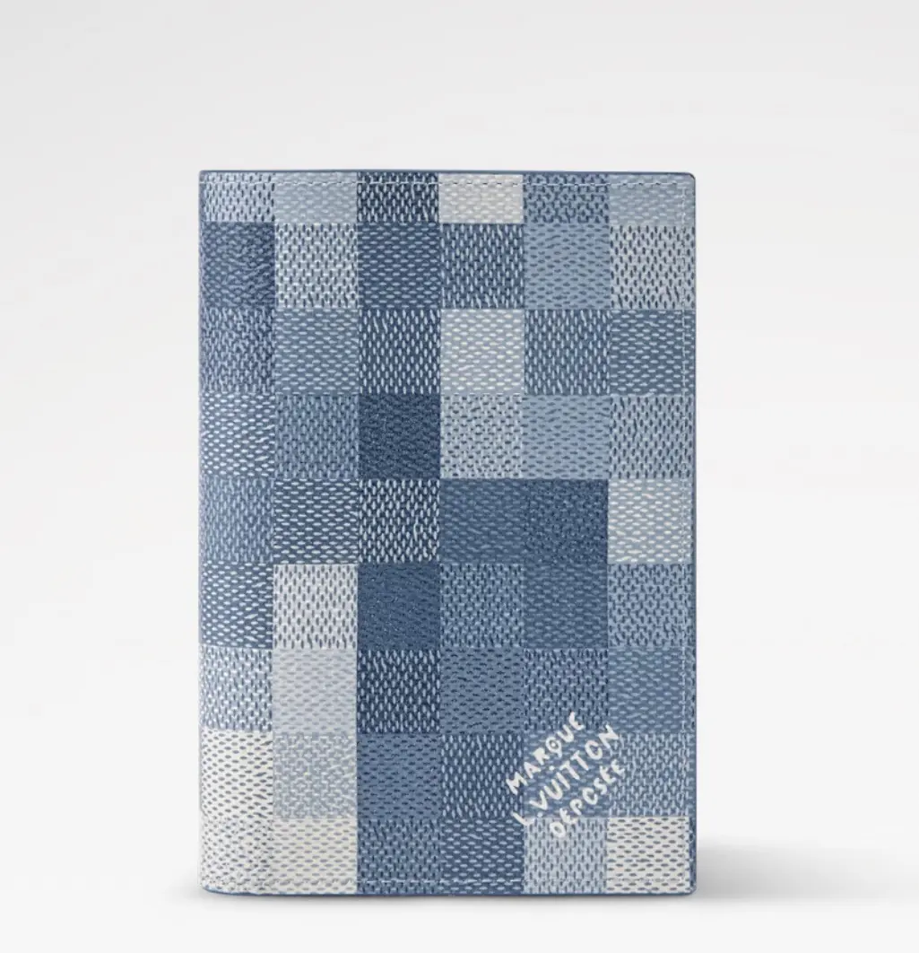 LV Style Black Canvas Passport Cover Lookbook Reference image 1
