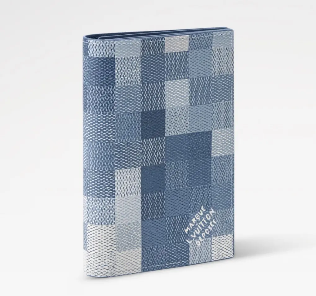 LV Style Black Canvas Passport Cover Lookbook Reference image 2