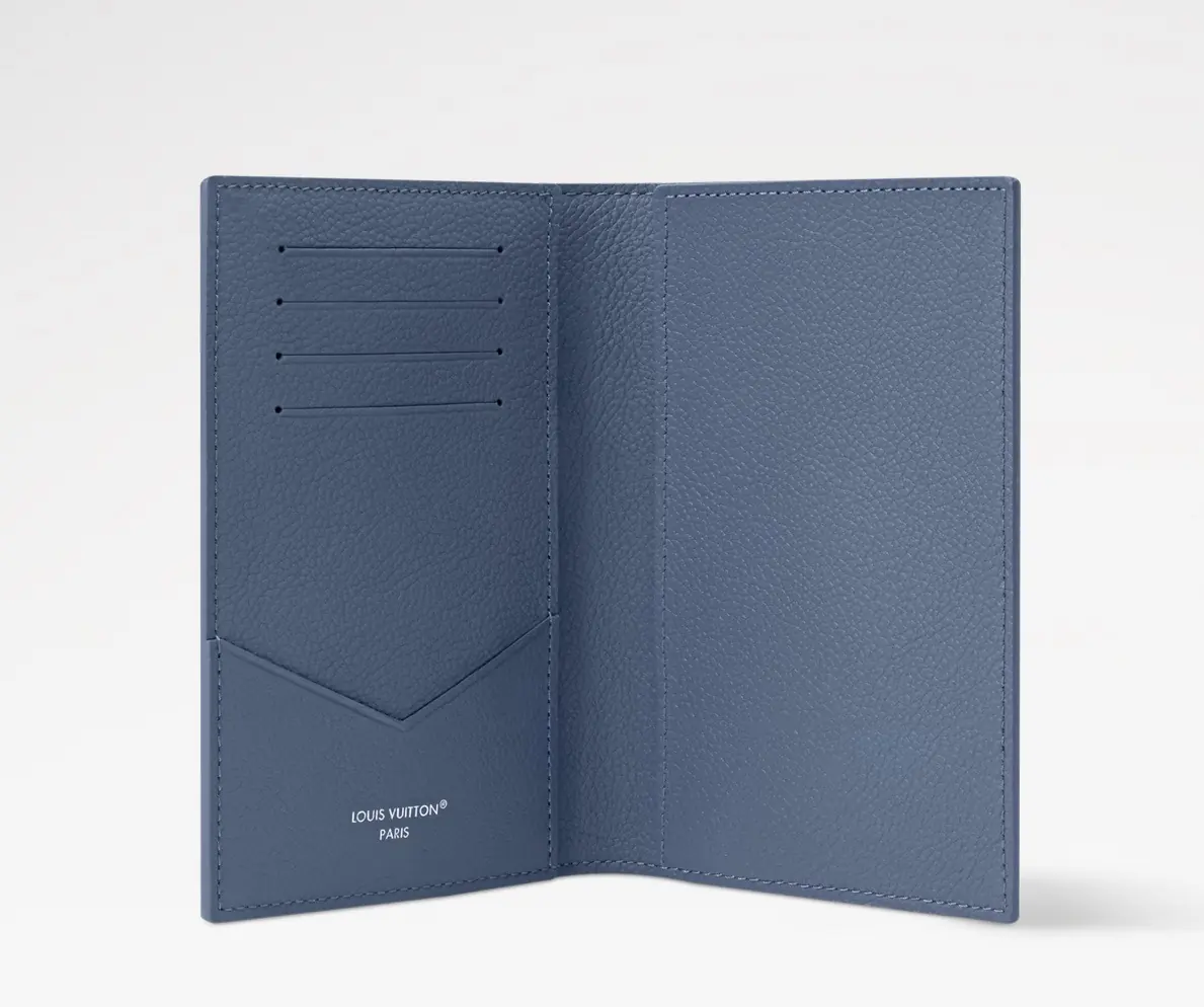 LV Style Black Canvas Passport Cover Lookbook Reference image 3
