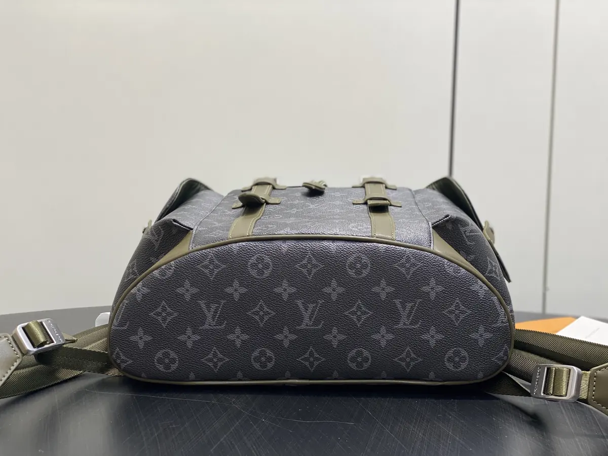 LV Style Black Leather Backpack Bags detail image 4 from source 787685