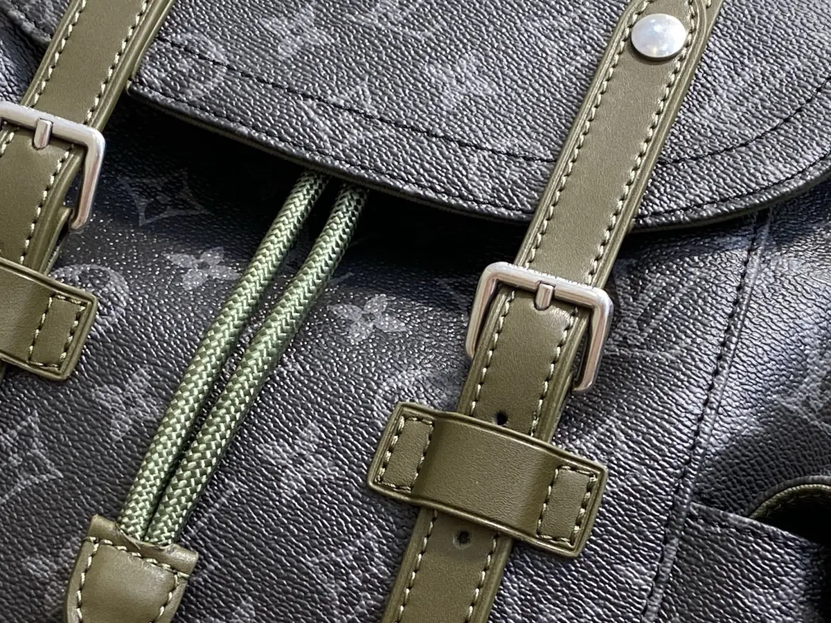 LV Style Black Leather Backpack Bags detail image 5 from source 787685