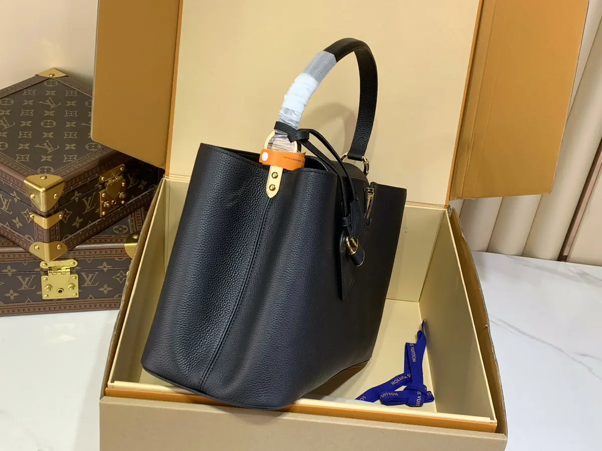 LV Style Black Leather Crossbody Bag Lookbook Reference image 2