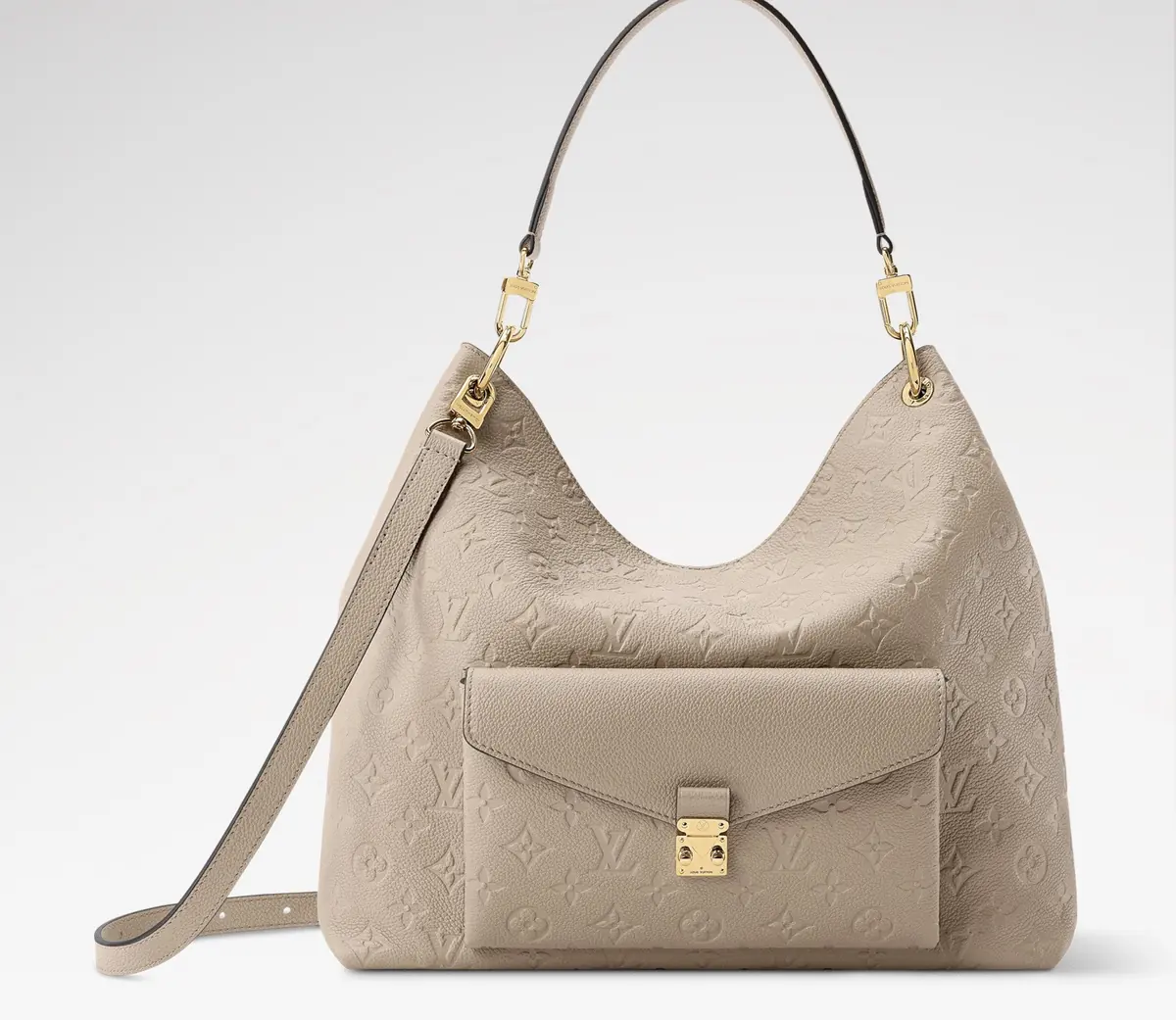 LV Style Black Leather Hobo Bag Lookbook Reference image 1