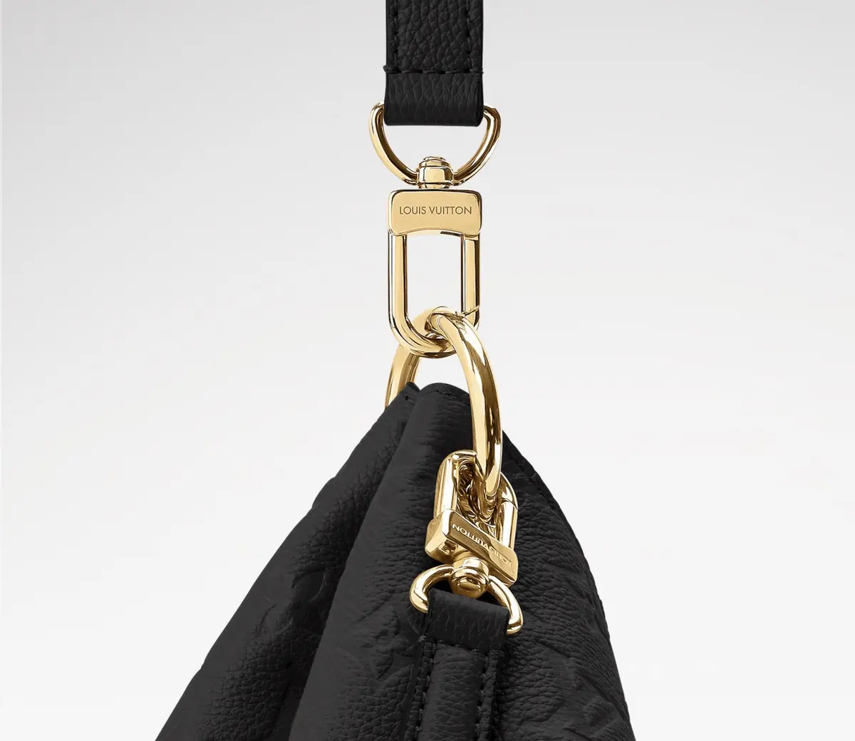 LV Style Black Leather Hobo Bag Lookbook Reference image 2