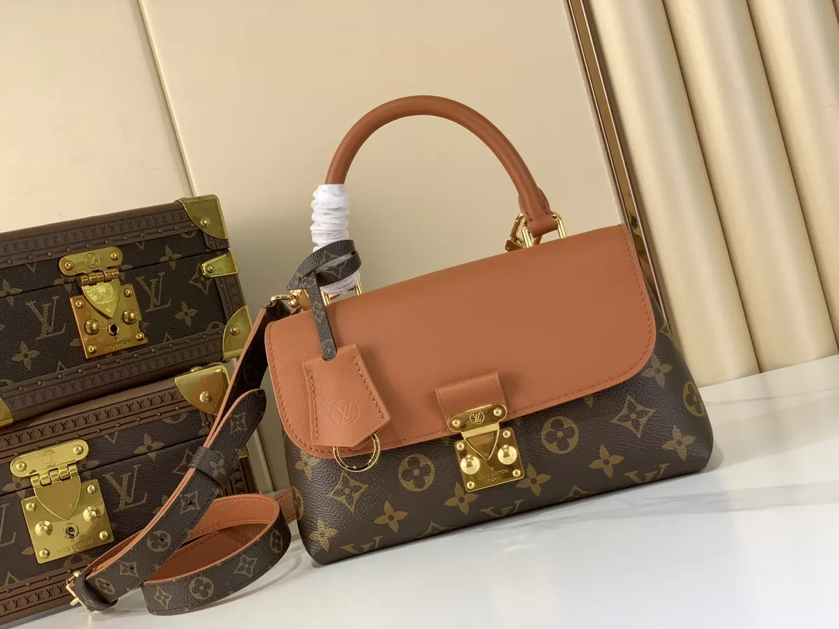 LV Style Black Leather Top Handle Bag Lookbook Reference image 1