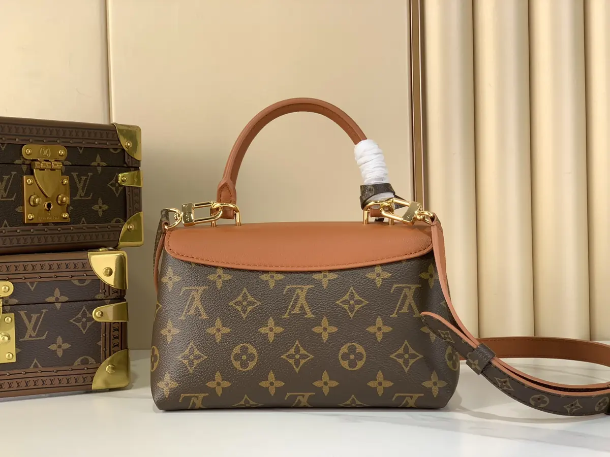 LV Style Black Leather Top Handle Bag Lookbook Reference image 3