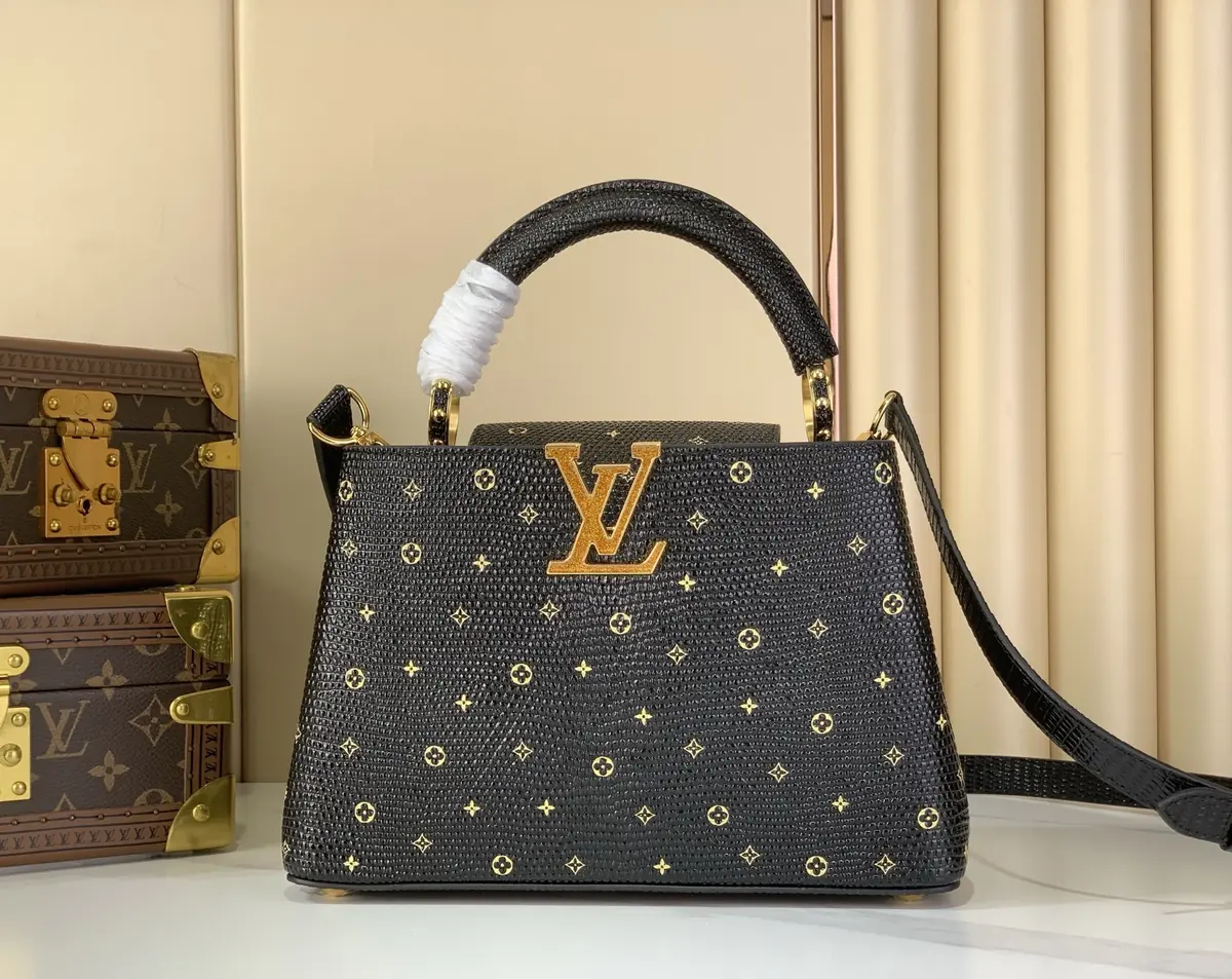 LV Style Black Leather Top Handle Bag Lookbook Reference image 1