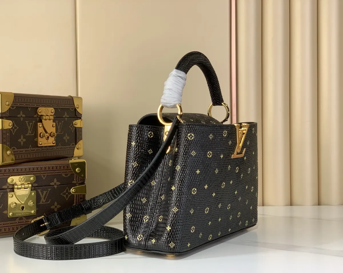 LV Style Black Leather Top Handle Bag Lookbook Reference image 2