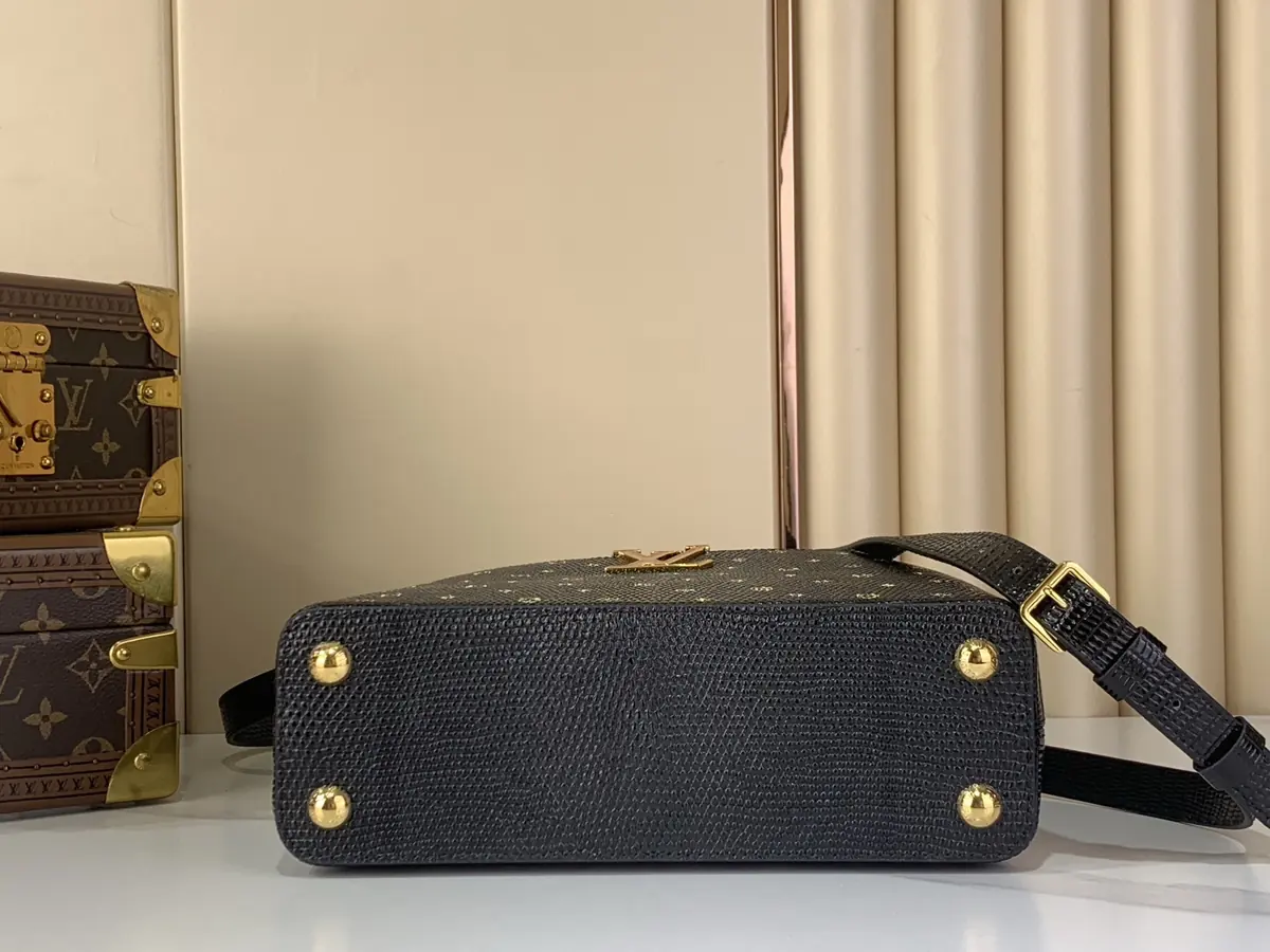 LV Style Black Leather Top Handle Bag Lookbook Reference image 4