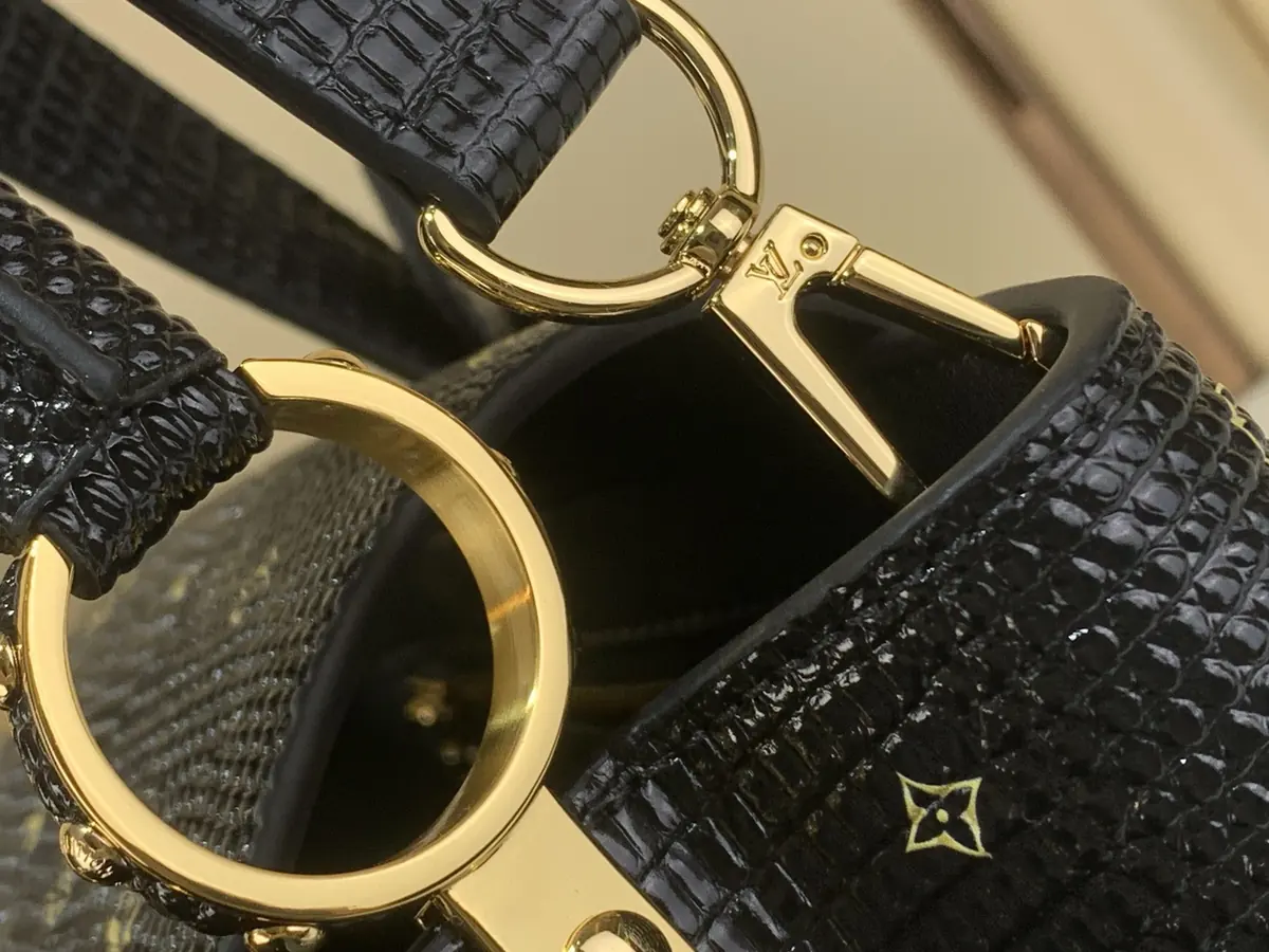 LV Style Black Leather Top Handle Bag Lookbook Reference image 6