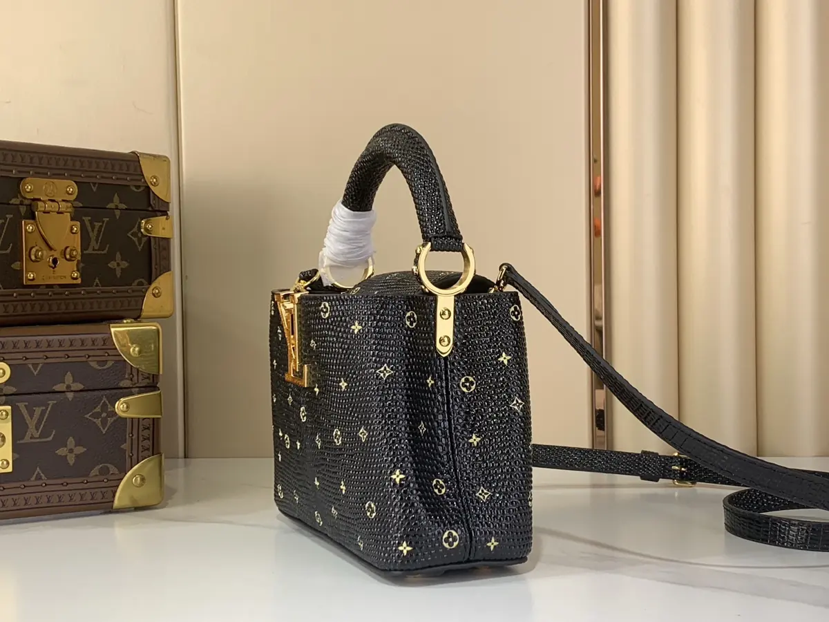 LV Style Black Leather Top Handle Bag Lookbook Reference image 2