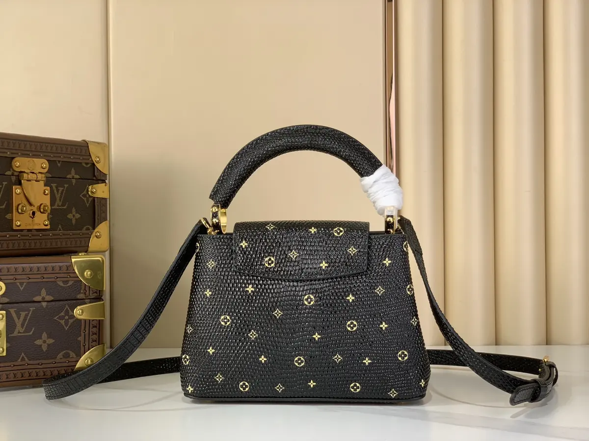 LV Style Black Leather Top Handle Bag Lookbook Reference image 3