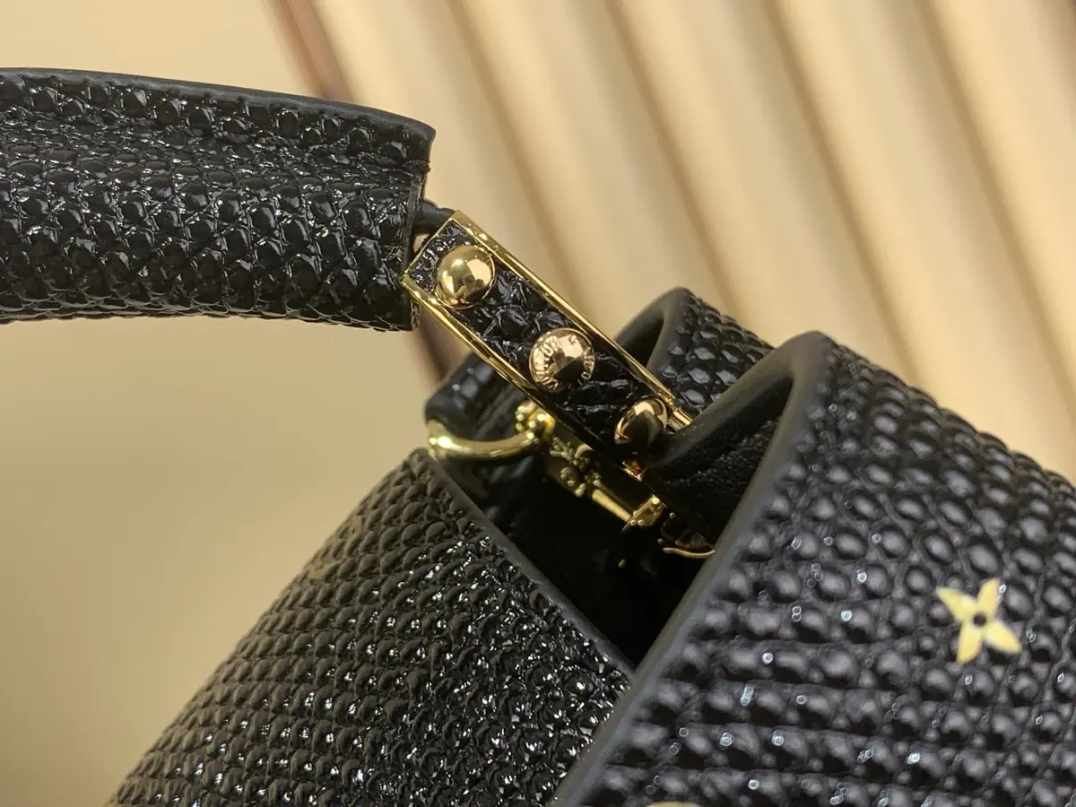 LV Style Black Leather Top Handle Bag Lookbook Reference image 5
