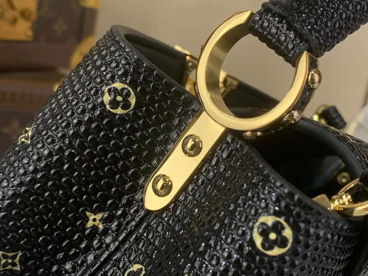 LV Style Black Leather Top Handle Bag Lookbook Reference image 6