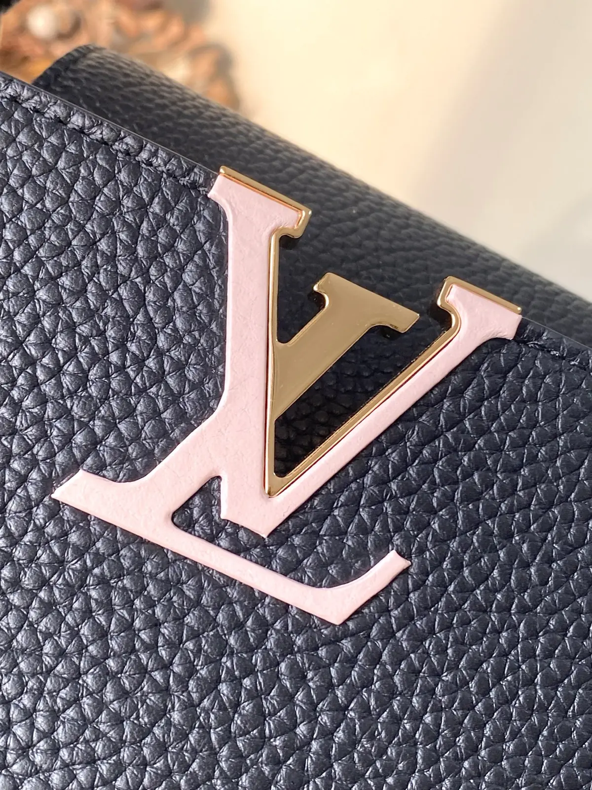 LV Style Black Leather Top Handle Bag style reference detail image 5 from source 787663