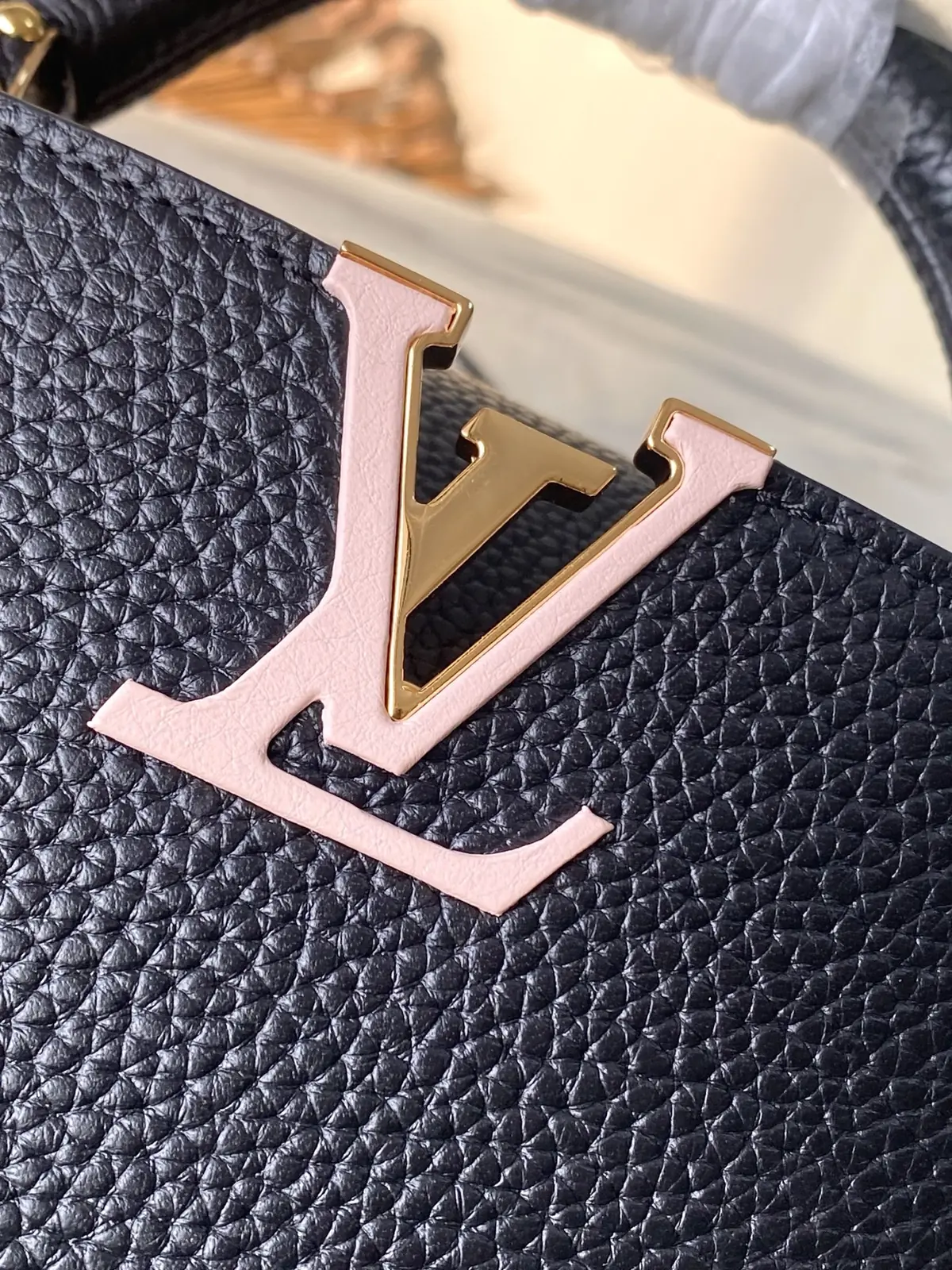 LV Style Black Leather Top Handle Bag style reference detail image 5 from source 787665