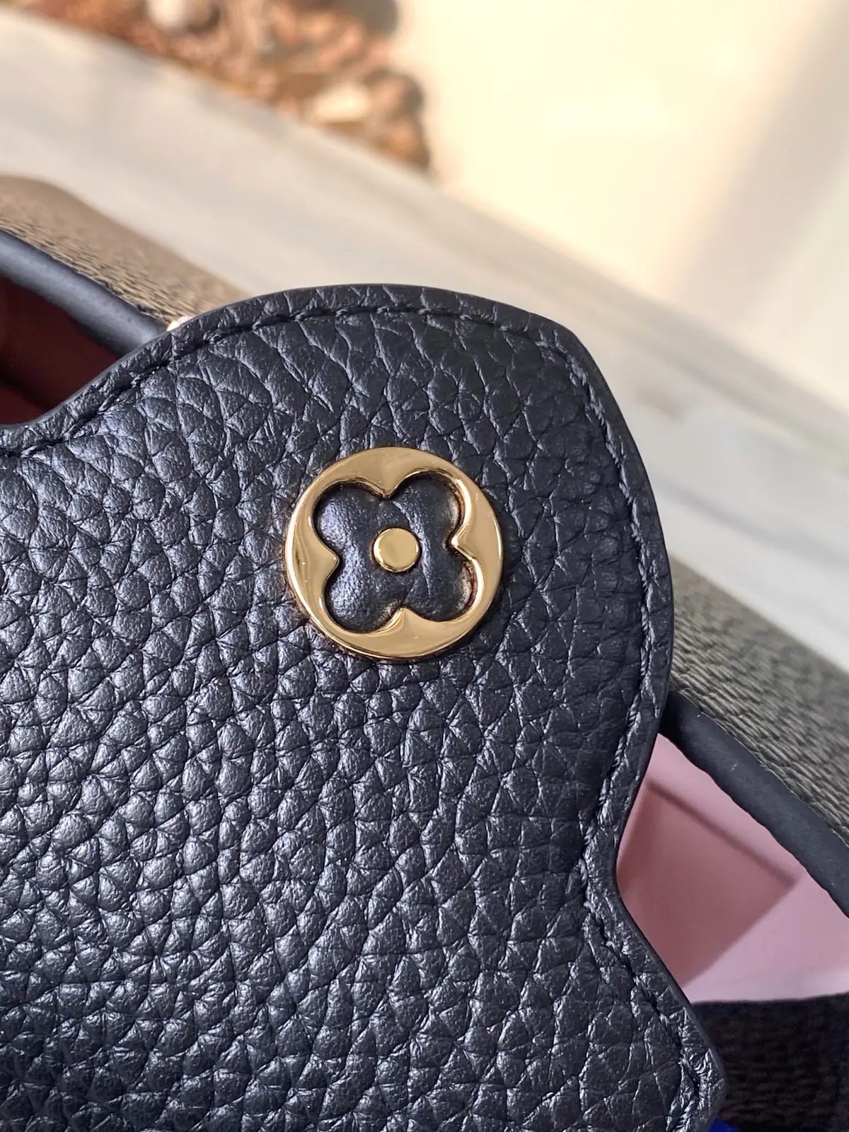 LV Style Black Leather Top Handle Bag style reference detail image 7 from source 787665
