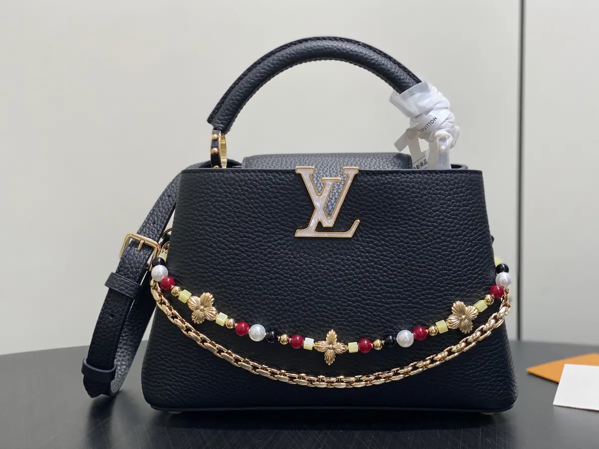 LV Style Black Leather Top Handle Bag style reference detail image 1 from source 787671