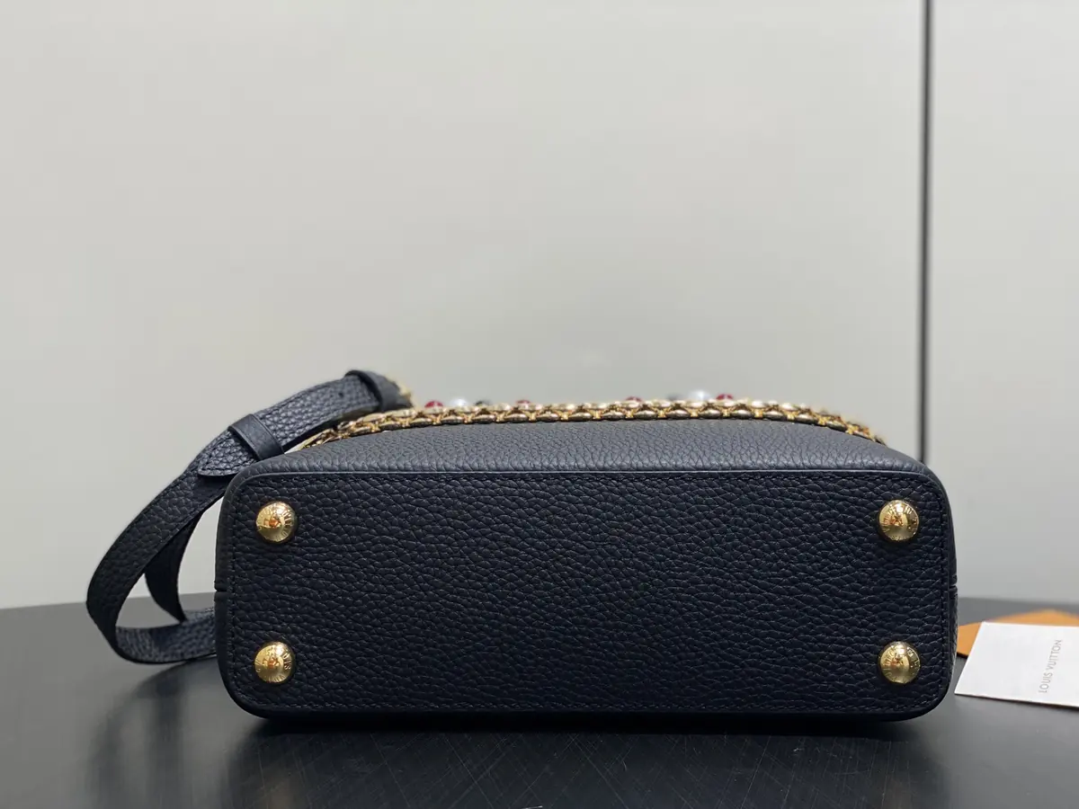 LV Style Black Leather Top Handle Bag style reference detail image 4 from source 787671