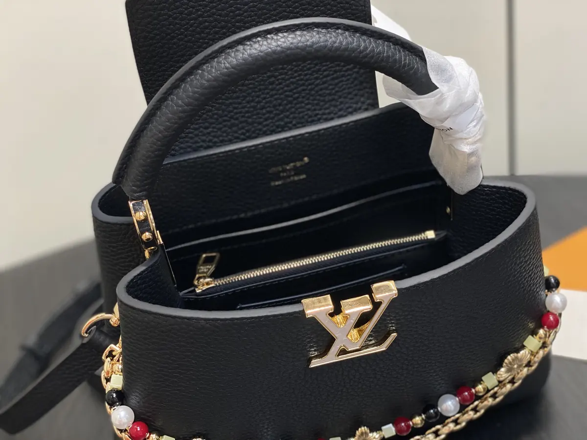 LV Style Black Leather Top Handle Bag style reference detail image 9 from source 787671