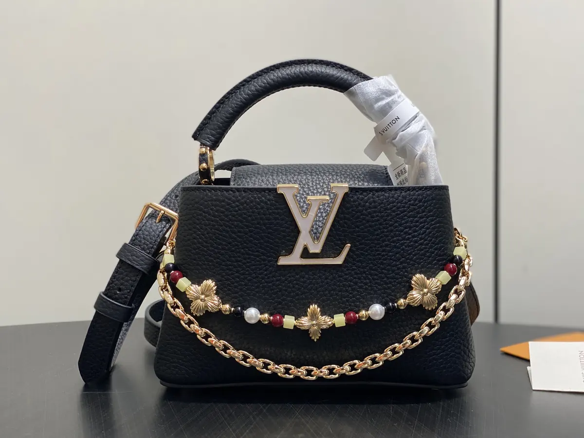LV Style Black Leather Top Handle Bag style reference detail image 1 from source 787672