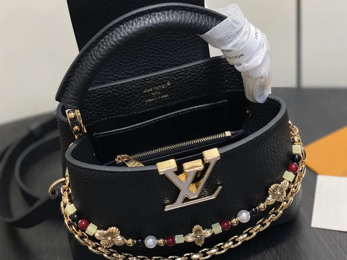 LV Style Black Leather Top Handle Bag style reference detail image 9 from source 787672