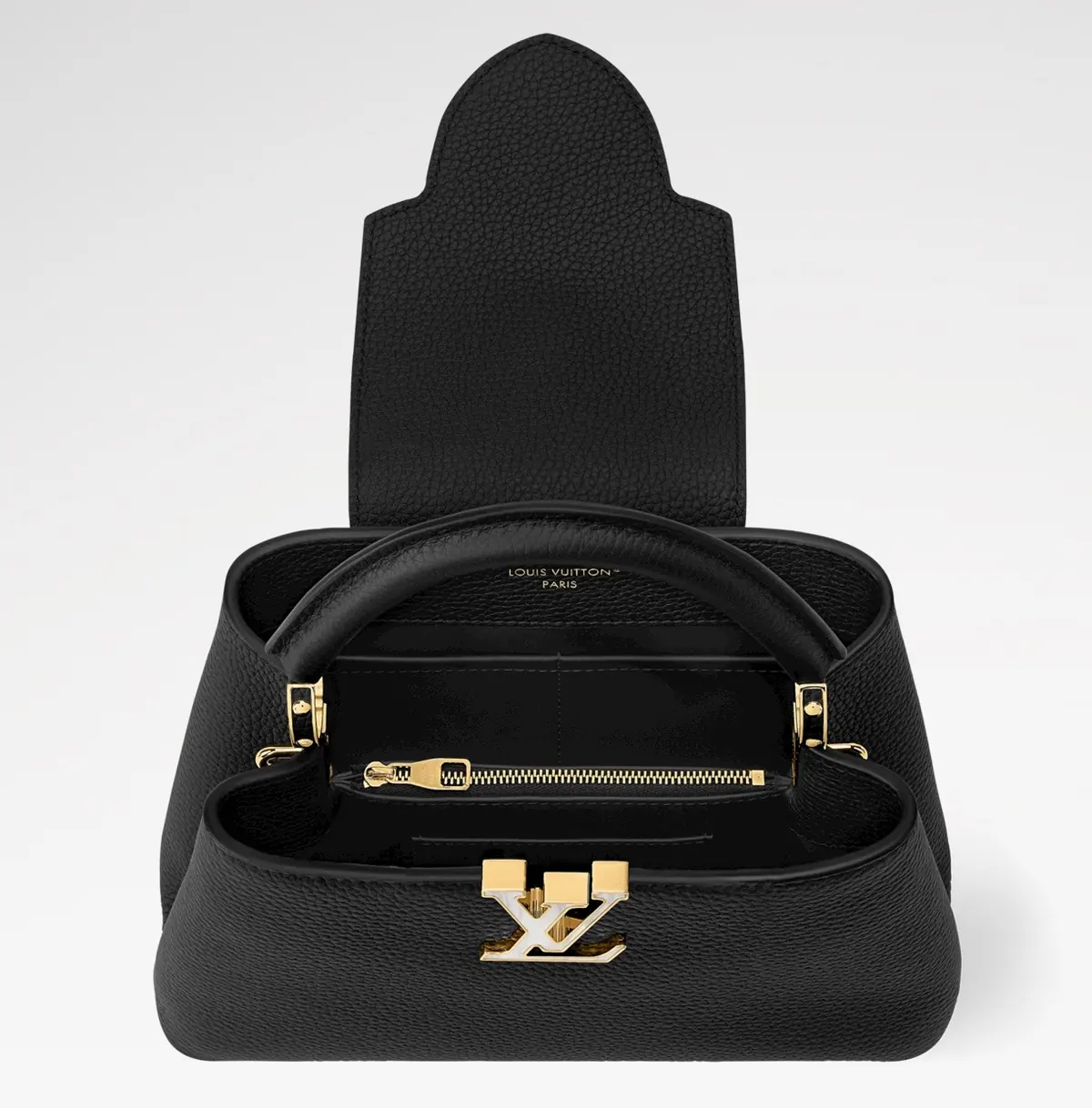 LV Style Black Leather Top Handle Bag style reference detail image 4 from source 787688