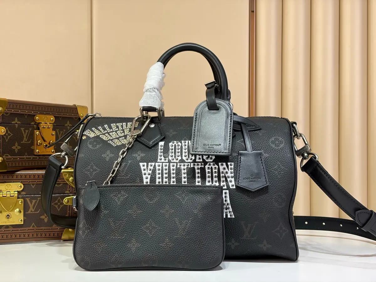 LV Style Black Leather Top Handle Bag style reference detail image 1 from source 787697
