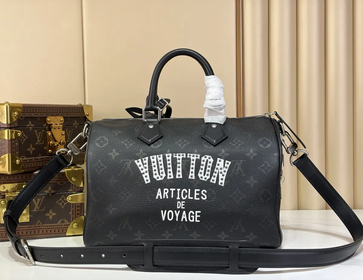 LV Style Black Leather Top Handle Bag style reference detail image 3 from source 787698
